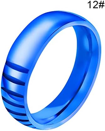 בנים טבעות לבני נוער טיטניום פלדה כחול טבעת זוג תכשיטים יום הולדת הצעה למתנה טבעת מסיבת אירוסין