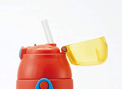 מחליק SSPV4 בקבוק מים לילדים מפלדת אל חלד, 12.8 פל 'גרם, שתיית קש, תלת מימד, סקרן ג'ורג'