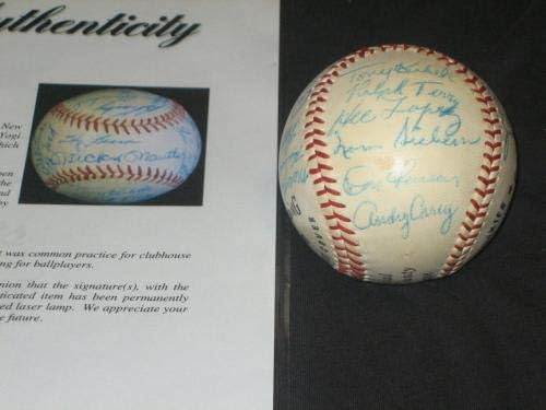 1959 צוות ינקיס חתם על חתימה בייסבול פורד, Berra Slaught PSA/DNA - כדורי בייסבול עם חתימה