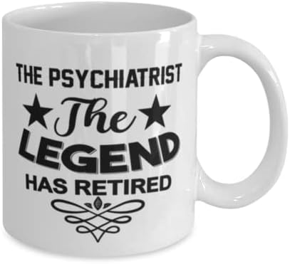 פסיכיאטר ספל, האגדה יש בדימוס, חידוש ייחודי מתנת רעיונות פסיכיאטר, קפה ספל תה כוס לבן