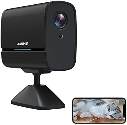 מצלמת WiFi חכמה של Asievie Indoor, מצלמת מיני M1 Security Mini עם זיהוי תנועה לילה וידאו -1080p HD, מצלמה ניידת