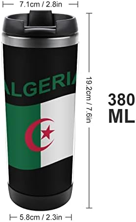 דגל של ספלי קפה של אלג'יריה נסיעות עם כוסות מבודדות מכסה בקבוק מים קיר כפול