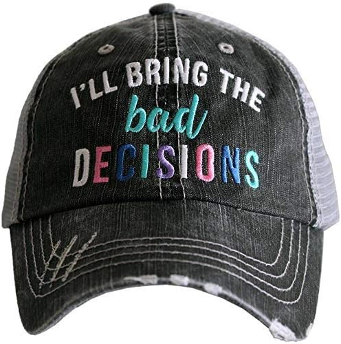 קטידיד אני אביא את ההחלטות הרעות כובע בייסבול - כובע משאיות לנשים - כובע כדור חמוד מסוגנן