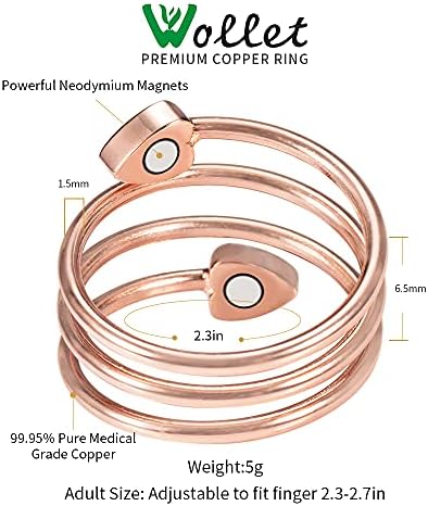 2020 טבעת מגנטית מגנטית חדשה גודל מתכוונן לדלקת פרקים לנשים טבעת טיפול מגנטית עם מגנטים חזקים טבעת ריפוי