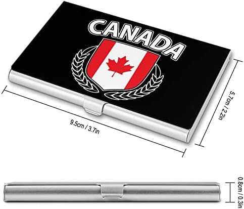 עלה אדר קנדה דגל עסקים שם כרטיס מקרה מקצועי כיס ארגונית מחזיק מצחיק הדפסה