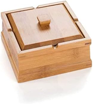 Shypt פשוט מרובע במבוק ביתי מאפרה קופסת אחסון קופסת קופסת נעילה מגנטית סופר קופסת מתנה ייחודית