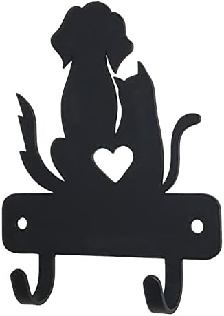 רוכל הרוכל המיניאטורי כלב וחתול אהבה - מחזיק מפתח לקיר - רוחב קטן במיוחד בגודל 3.5 אינץ ' - מיוצר