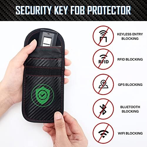 Tallew Faraday Key FOB Protector 4 Pack Mini Faraday תיקים למפתח FOB אבטחת מכוניות מפתח FOB Case Anti