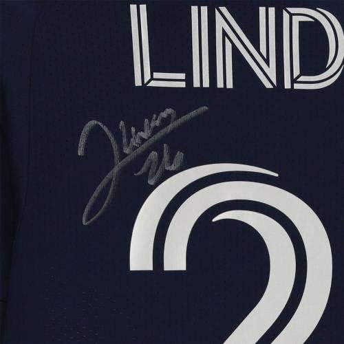 ג'יילין לינדסי ספורטינג קנזס סיטי חתימה על חתימה משומשת 26 גופיית חיל הים מעונת MLS 2020 - גופיות