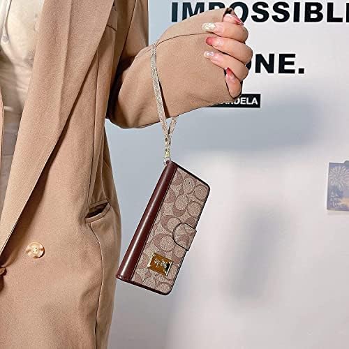 מעצב יוקרה של אלגו לאייפון 13 מארז ארנק פרו מקס לנשים גברים, מחזיק כרטיס עור פליפ פוליו כיסוי מקרי טלפון מגן