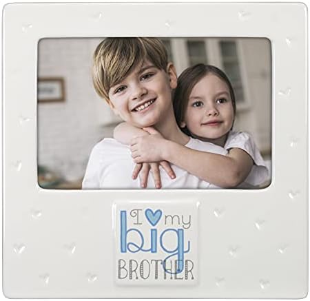 מלדן בינלאומי מעצב את האח הגדול 4 x 6 מסגרת צילום קרמיקה אני לב אחי הגדול לבן,