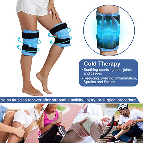 סד שוקה קרח חבילת רגל קר טיפול דחיסת שרוול וקרח חבילות עבור הברך פציעות לשימוש חוזר