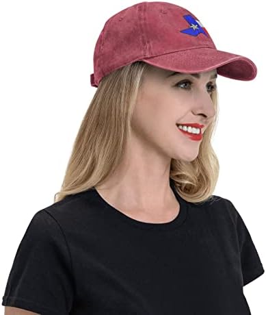 WAROSE TEXAS FLAG FLAG BASEBLABAL CAP הניתן לכביסה מתכווננת כובע כובע בייסבול נשים