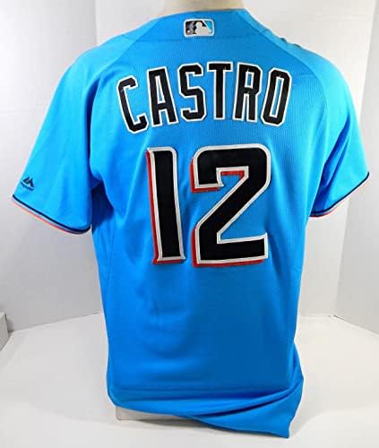 מיאמי מרלינס קסטרו 12 משחק שימש כחול ג'רזי 44 DP22213 - משחק משומש גופיות MLB