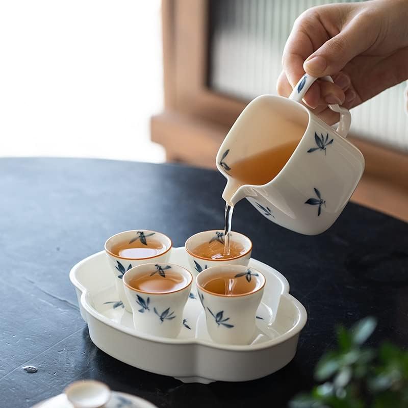 TJLSS טהור פרפר צבוע ביד סחלב קונג פו סט תה בית יפני קערה מקורה כוס תה תה הכנת תה קטן