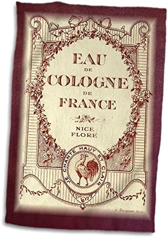 3drose פלורן וינטג ' - מודעת בושם בצבע מרלו צרפתי - מגבות