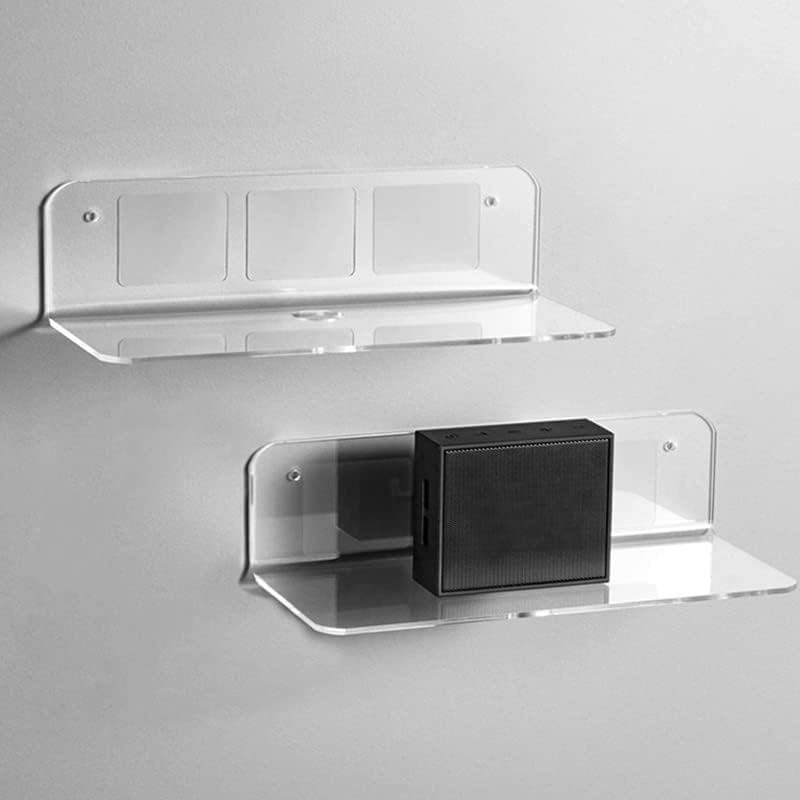 קורטק 2 מארז מדפי קיר צפים אקריליים רמקולי בלוטות ' קטנים מדף תצוגת סטנטים לקיר לחדר שינה חדר אמבטיה