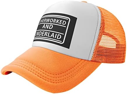 עובד יותר מדי ו תחתי כובע לגברים נשים מתכוונן אבא נהג משאית כובעי קלאסי בייסבול כובע שחור