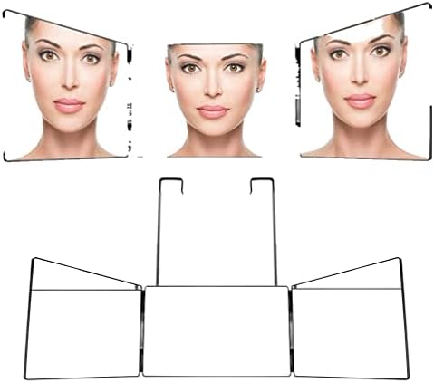 3 דרך מקצועי איפור מראה 360 תואר מלא כיסוי נייד מתכוונן משולש באופן חופשי מתכוונן מראה עבור עצמי סטיילינג