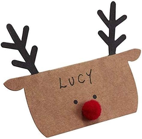 ג ' ינג ' ר ריי קראפט איל בצורת חג המולד מקום כרטיסי 10 חבילה, טיפשי סנטה