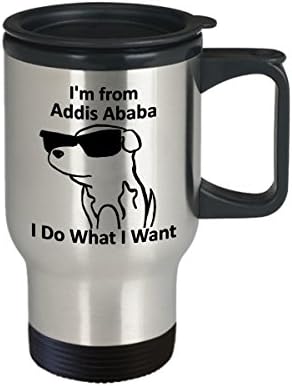 אדיס אבבה מתנה לספל נסיעות קפה מצחיק