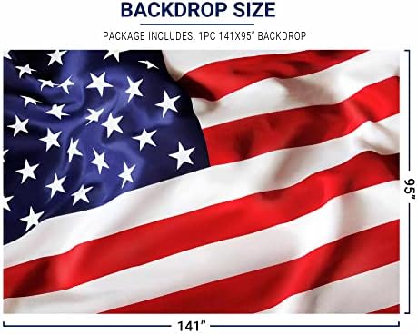 141 איקס 95 אמריקאי דגל רקע עבור פטריוטית נושא צילום תמונה סטודיו תא פוטושוט אבזרי