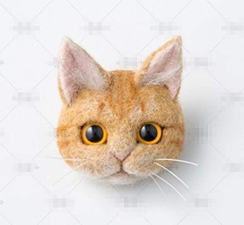 מוגיז 1 סט צמר הרגיש חתול, בעבודת יד עשה זאת בעצמך, יצירתי חתול צמר רקמה ערכת צמר הרגיש מחט לבוד קישוט מלאכת