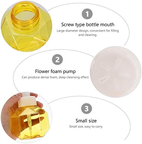 מתקן סבון מקציף בצורת פרח זרודקו, בקבוק משאבת יד מקצף מקצף מיכל סבון נייד מיכל סבון ריק מתקן סבון נסיעה מיכל