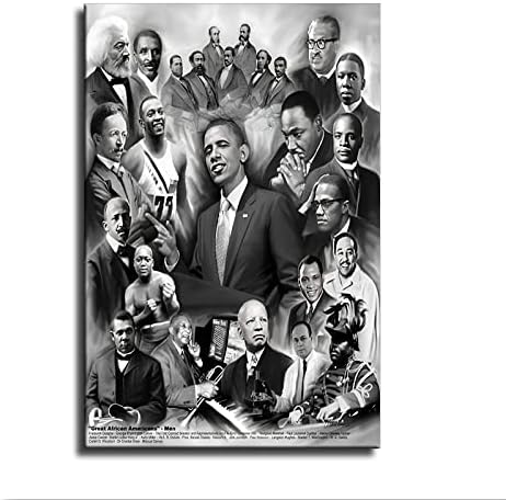 גברים אפריקאים אמריקאים נהדרים כולם מנהיגים שחורים פוסטר תמונה אמנות הדפס ממוסגר ומוסגר