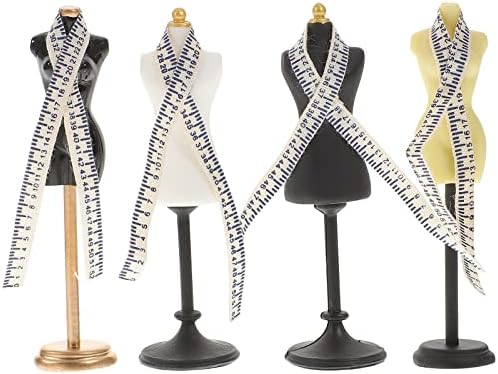 4 מערכים מיניאטורה דגם דוגמנית נשייה של שליט בובה שמלת בובה מודל