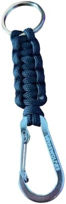 מחזיק מפתחות Paracord Carabiner - כחול חצות - קרבינר כסף