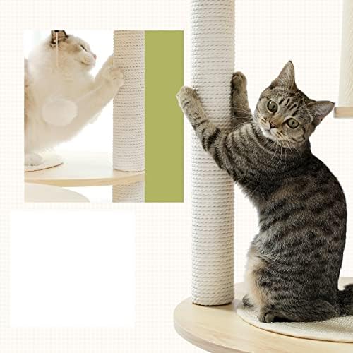קקטוס חתול עץ מגדל חתול עם סיסל גירוד לוח פוסט לחתולים מקורה חתול דירה דירה קיטי בית משחק