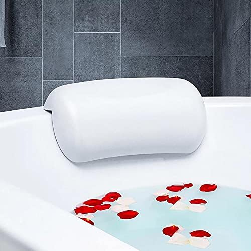 כרית אמבטיה HSART, משענת ראש אמבטיה ללא החלקה, כריות אמבטיה רכות אטומות למים, עם כוסות יניקה, אביזרי