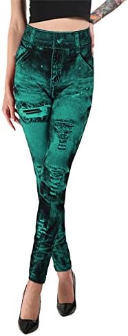 צמרות עסקיות נשים מכנסי ג'ינס נשים מכנסי יוגה צבעוניים מכנסי יוגה צבעוניים מאוד רזים 3x חותלות לנשים פלוס