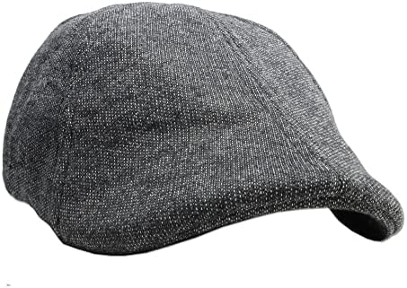 הכובע המקורי של בוסטון סקאלי-הכובע השטוח של מגרדת העיתונים-כובע מצויד כותנה 6 פאנל לגברים-פחם-אקס-אל