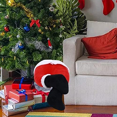 עץ חג המולד עם רגלי סנטה: בובת רגליים של שדון חג המולד ממולא, קישוט לחג המולד קישוט לחג חג המולד קישוטי