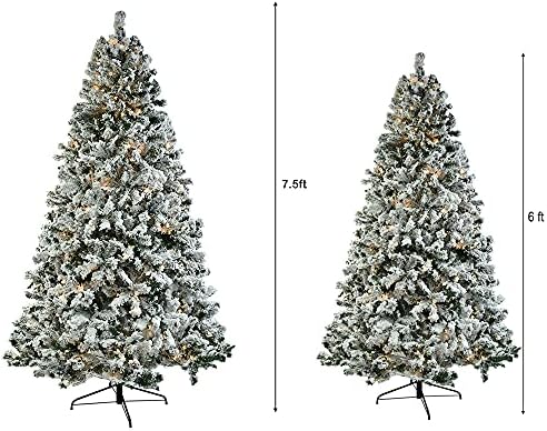 Youbtq 7.5ft PVC נוהר נוהר עץ חג המולד עץ חג המולד אוטומטי מבנה עץ עץ עץ אורן חג המולד פרימיום לבית, משרד, קישוט