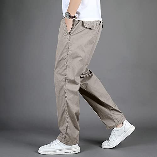 מכנסי מטען לגברים קטנים מזדמנים רופפים פלוס גודל גודל משוררת מכנסיים מותניים אלסטיים מכנסיים מכנסי טרנינג