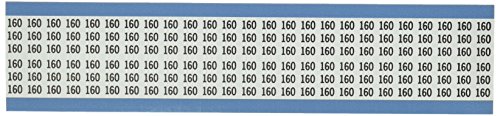 בריידי-160-פק ניתן למקם מחדש ויניל בד, שחור על לבן, מוצק מספרי חוט סמן כרטיס