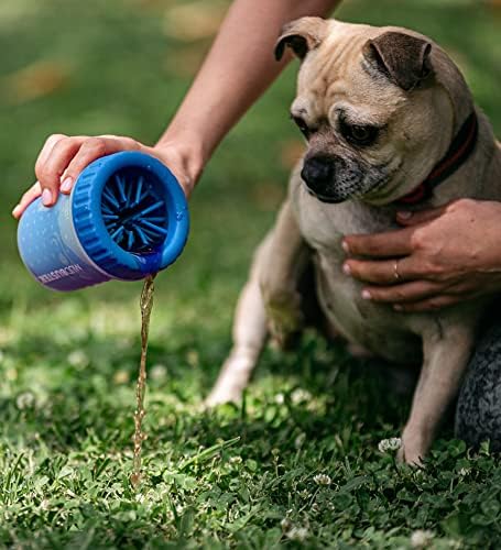 דקסאס בוץ נייד כלב כפה מכונת כביסה / כפה מנקה, קטן, פרו כחול