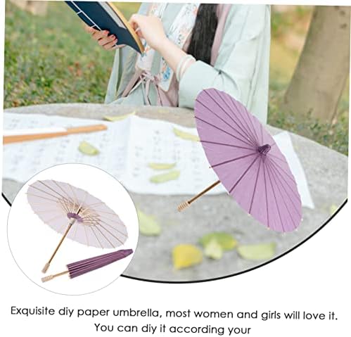 ABAODAM 2 PCS מטריית נייר ריקה עיצוב חתונה מטריות ילדים לגשם תפאורה ידנית נייר מטריית מפרסול DIY