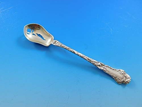 פרג מאת Gorham Sterling Silver Silver Spoon Spoon Stoated Thaked זהב 5 3/4 מקור