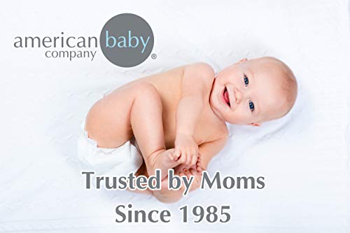 חברת התינוקות האמריקאית כותנה טבעית סריגה סריגה סריגה של 18 x 36 עריסה/בסינט, ECRU, נושם רך, לבנים