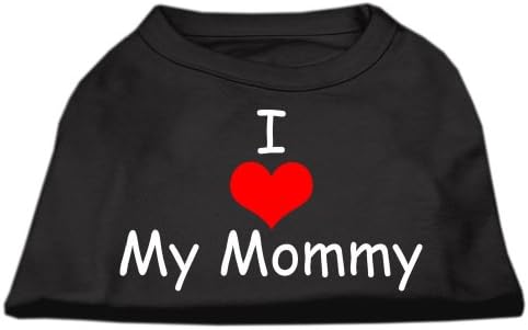 מיראז 'מוצרים לחיות מחמד 20 אינץ' אני אוהב את אמא שלי חולצות הדפסת מסך לחיות מחמד, פי 3-גדול, שחור