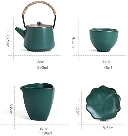 PDGJG סט תה מודרני סט ארבע כוסות סיר אחד פשוט הכנת תה מרפסת סלון