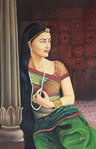 ציור ריאליסטי בוליווד רב -צבעוני ציור ציור מהודו 'ג'ודהא'