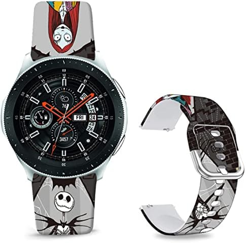 Sjiangqiao Hallowee Sally/Jack Skellington להקות תואמות ל- Samsung Galaxy Watch 46 ממ/שעון 3 45 ממ/Gear