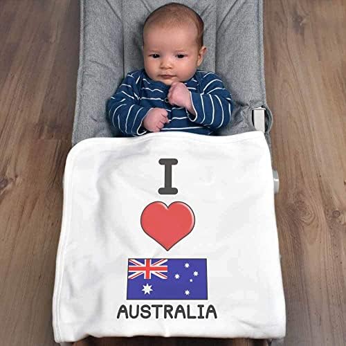 Azeeda 'אני אוהב אוסטרליה' שמיכה / צעיף כותנה כותנה