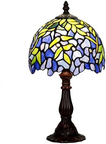 מנורה של פיונקים טיפאני קטנים, מיני ויטראז 'צבעוני בעבודת יד, ויטראז' ויסטרייה פרח קפה מנורת, 15