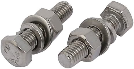 uxcell 20 pcs 304 נירוסטה M5x20mm Bolts Wolts W Luts and Washer